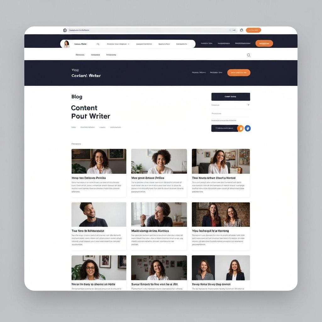 Portfolio design sample for content writer